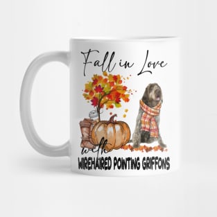 Fall In Love With Wirehaired Pointing Griffon Thanksgiving Mug